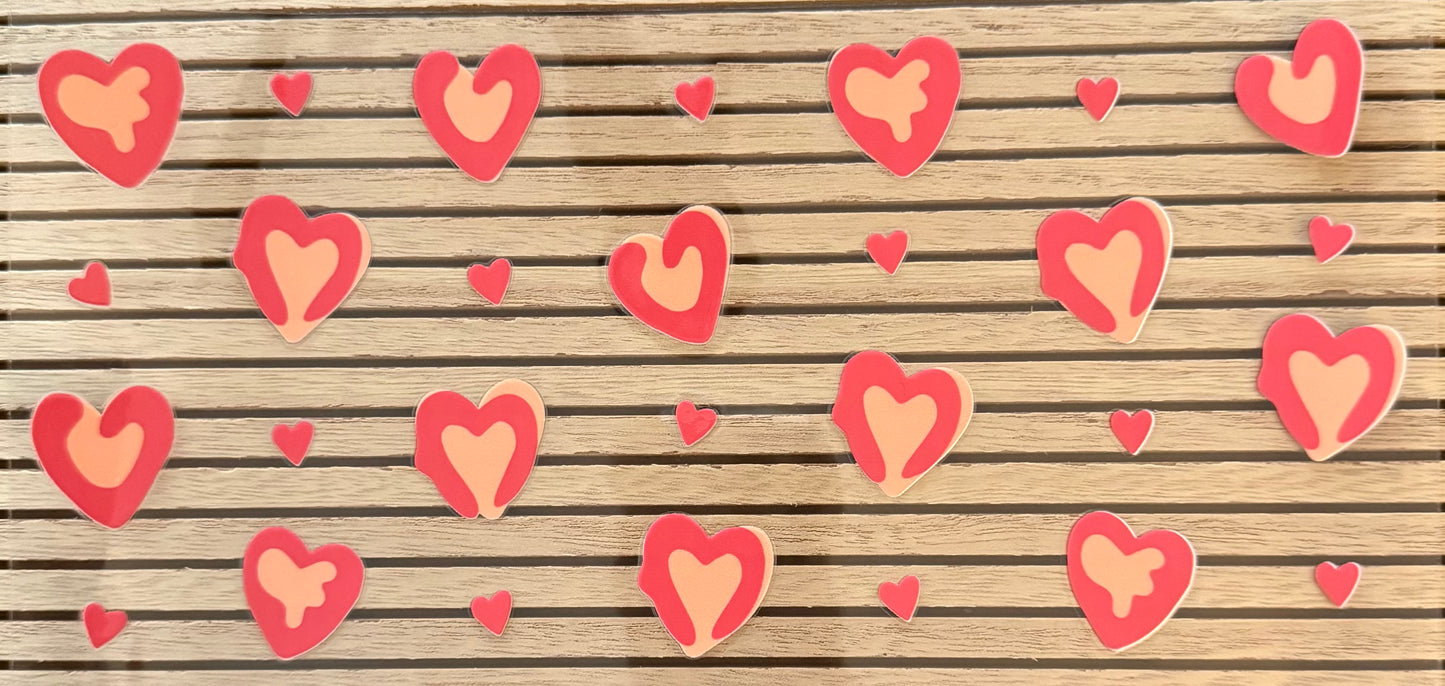 Coral Leopard Hearts - Wrap