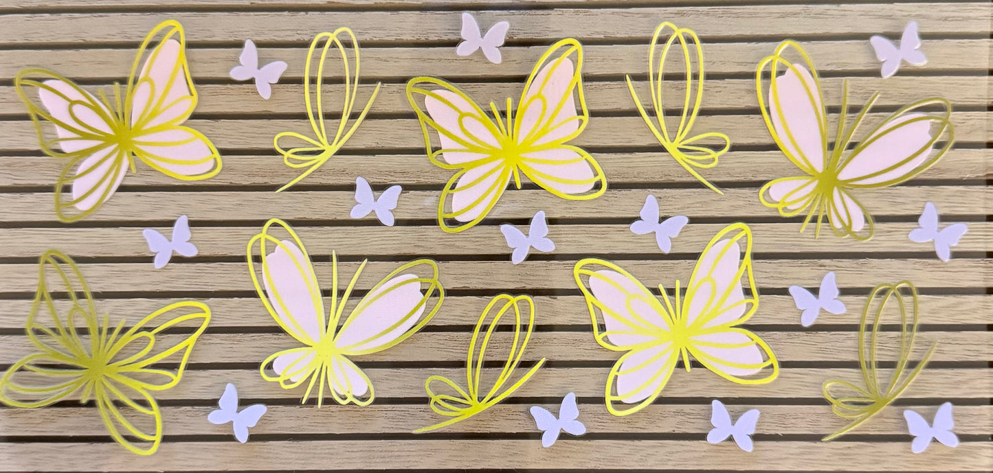 Butterfly (Pale Pink w/Yellow)) - Wrap