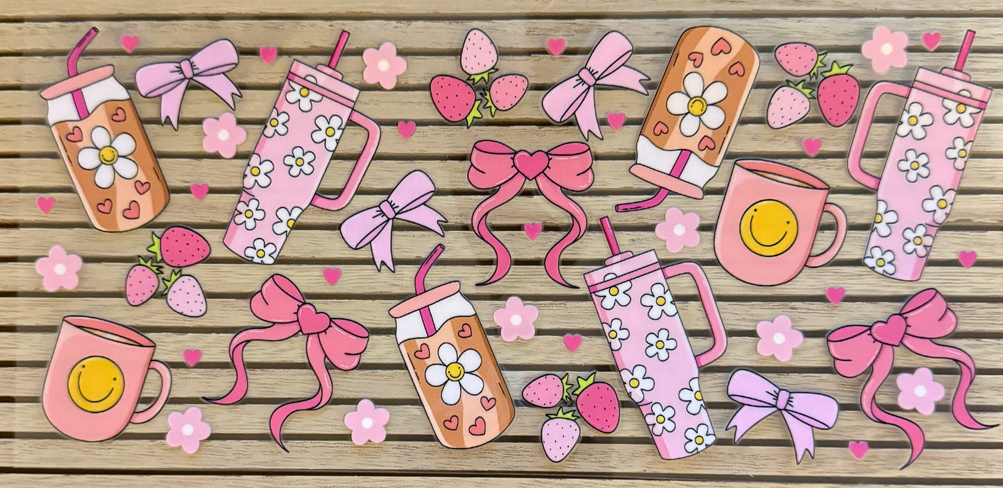 Coffee Pink Cups- Wrap