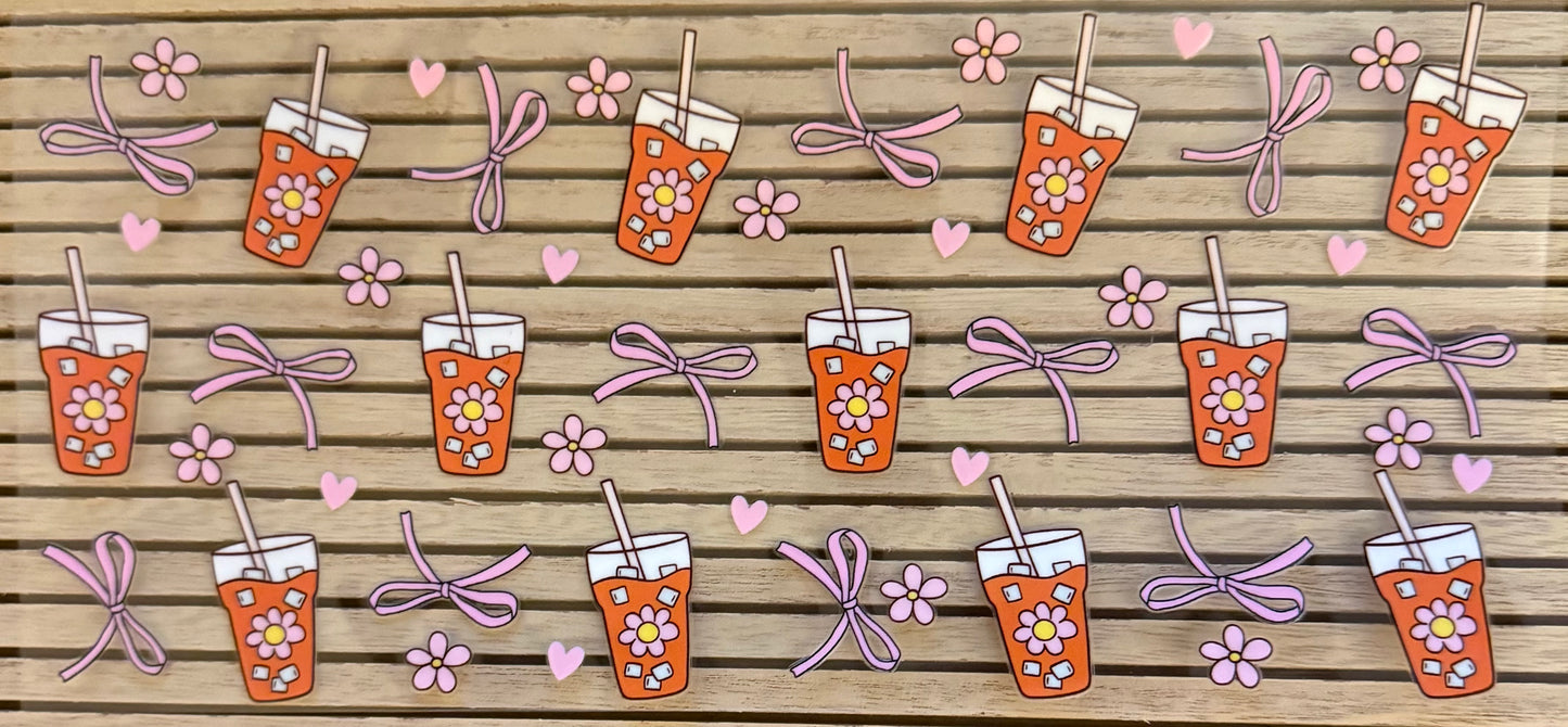 Iced Tea wi/Pink Daisy - Wrap