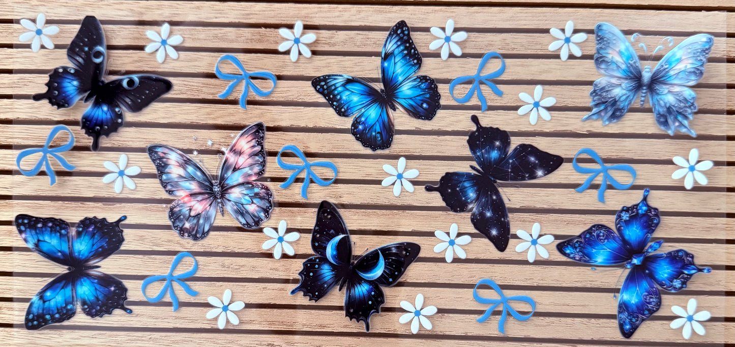 Butterflies (Blue Bows) - Wrap
