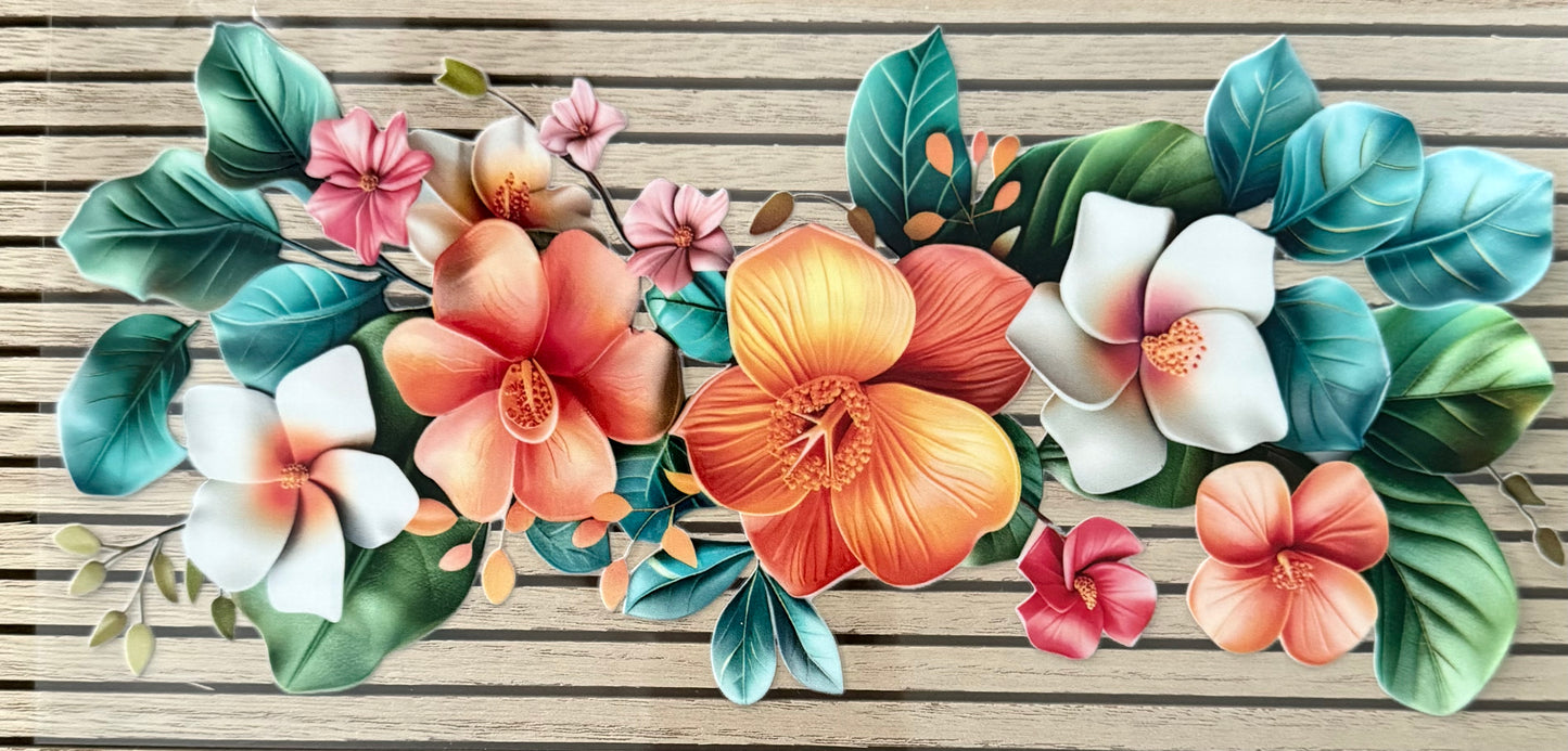 Tropical Floral (Orange) - Wrap