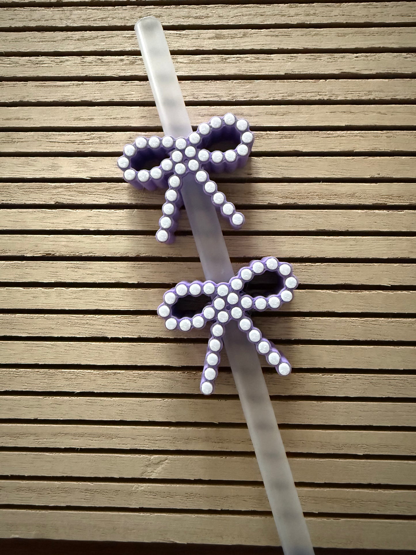 Pearly Bow - 3d Straw Topper