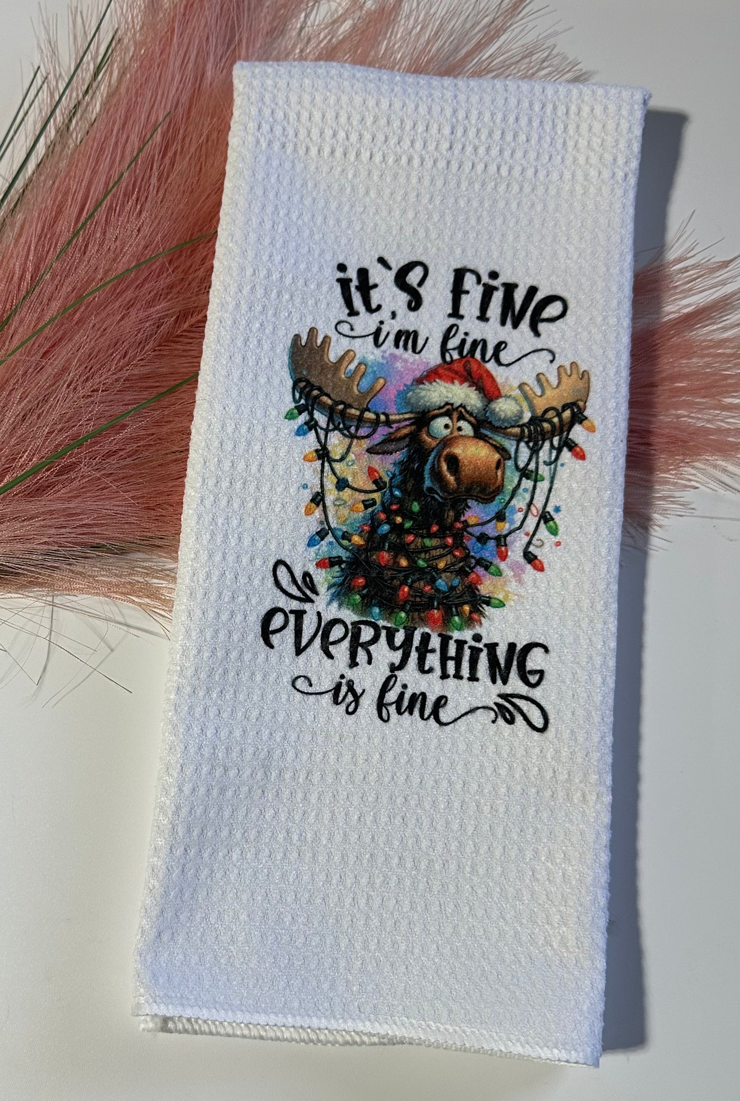 Moose "It's Fine" - Hand towel