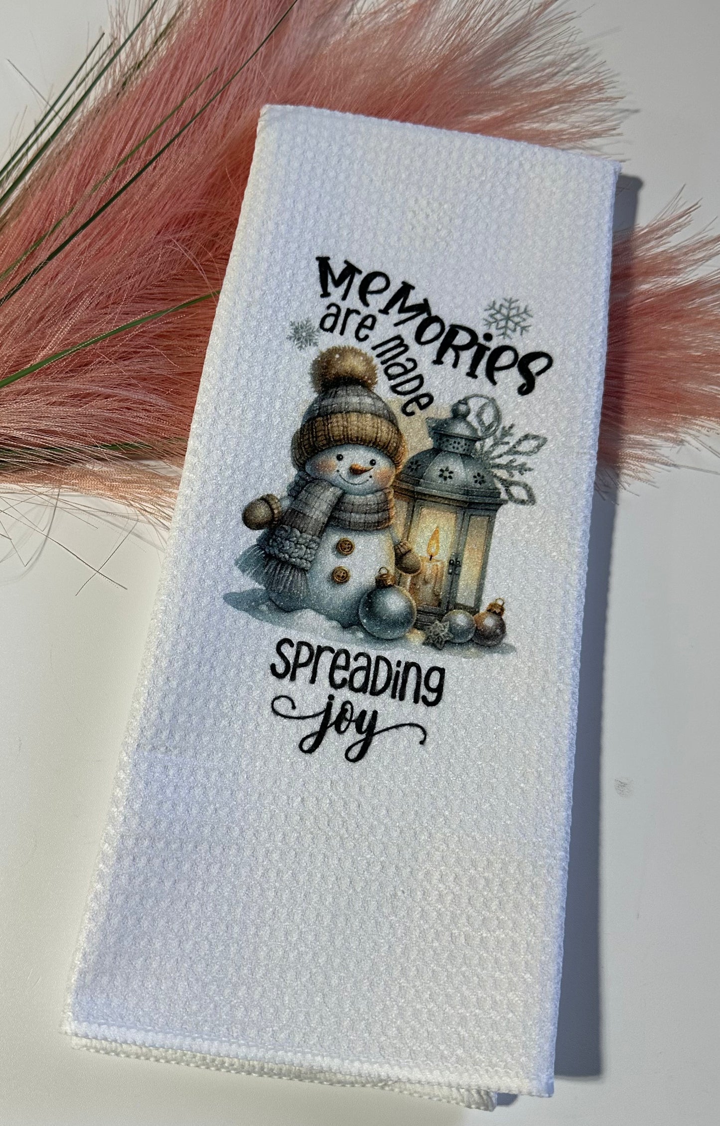 Snowman Spreading Joy - Hand towel