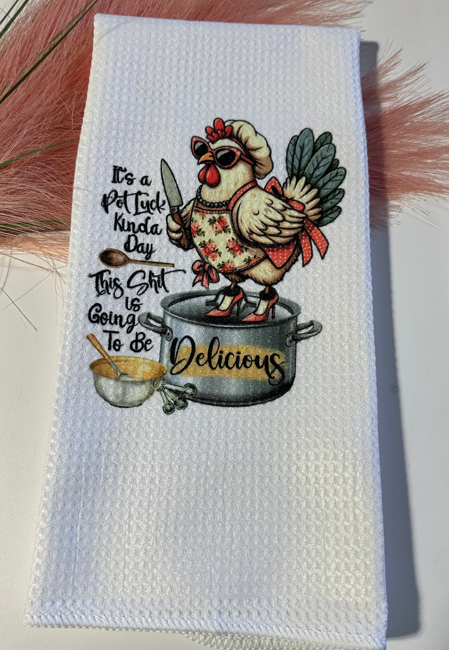 Potluck Chicken - Hand towel