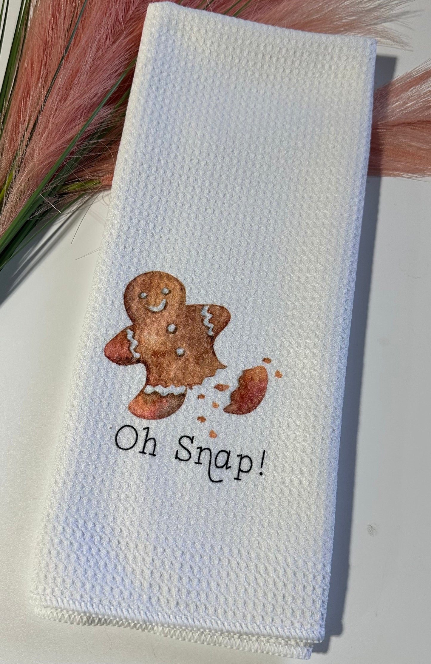 Gingerbread "Oh Snap!" - Hand towel