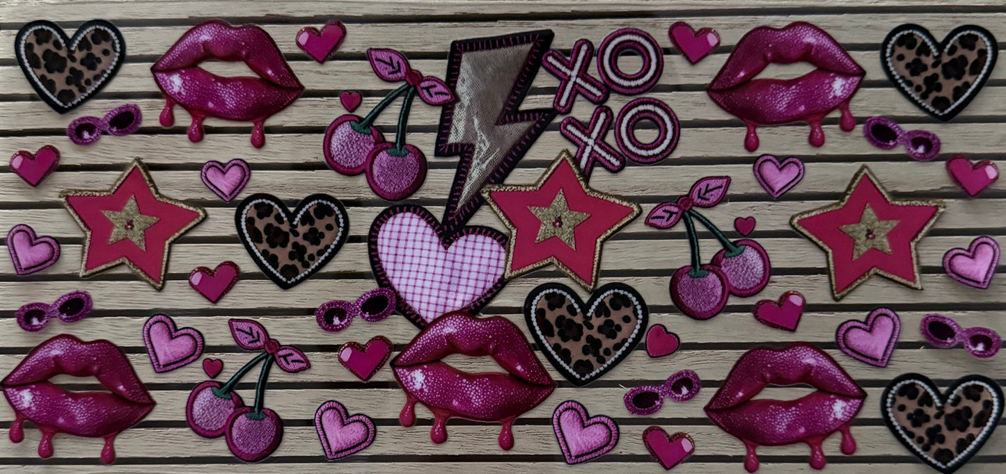 Lips, Hearts, Lightening Bolts - Wrap