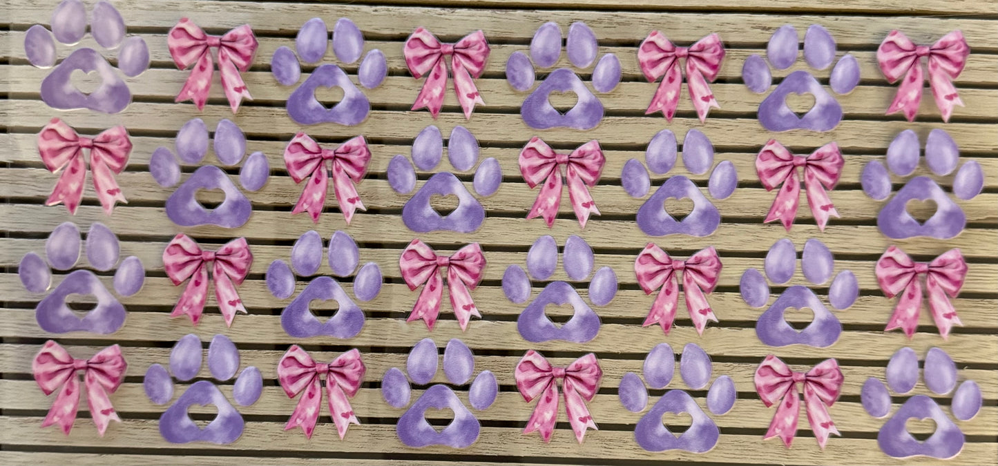Paws & Bows (Purple/Pink) - Wrap