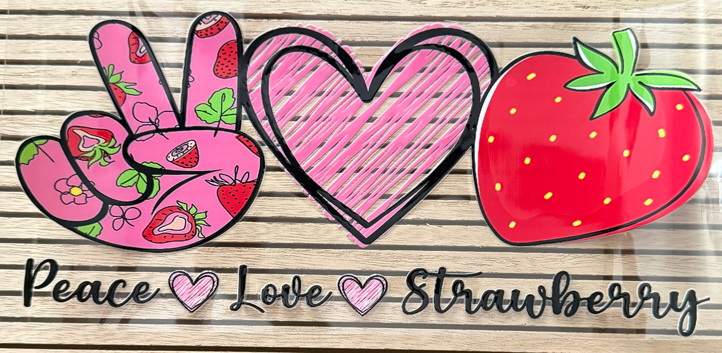 Peace Love Strawberries - Wrap
