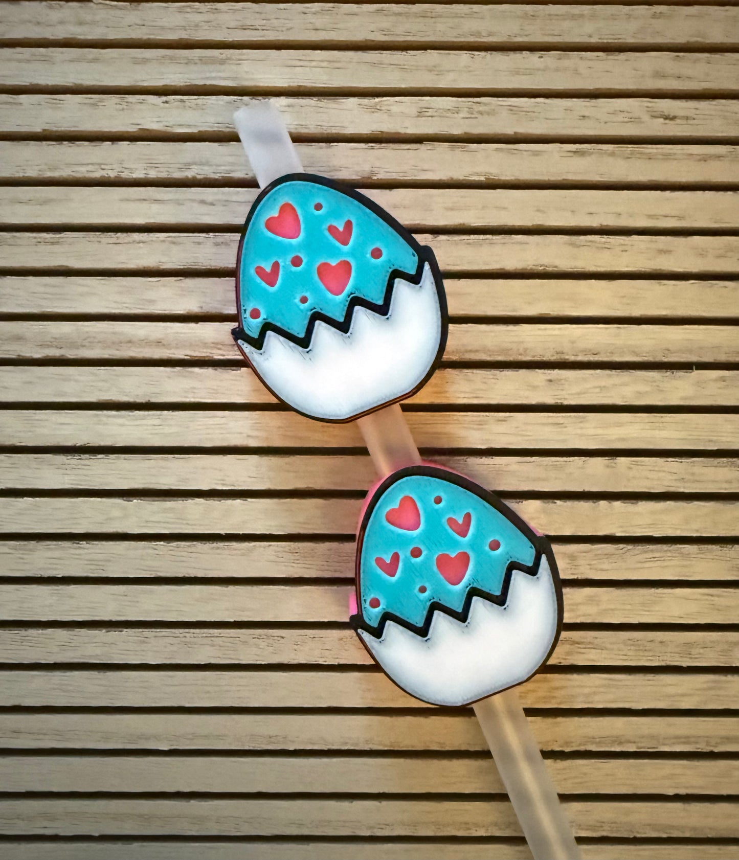 Cracked Easter Egg - 3d Straw Topper
