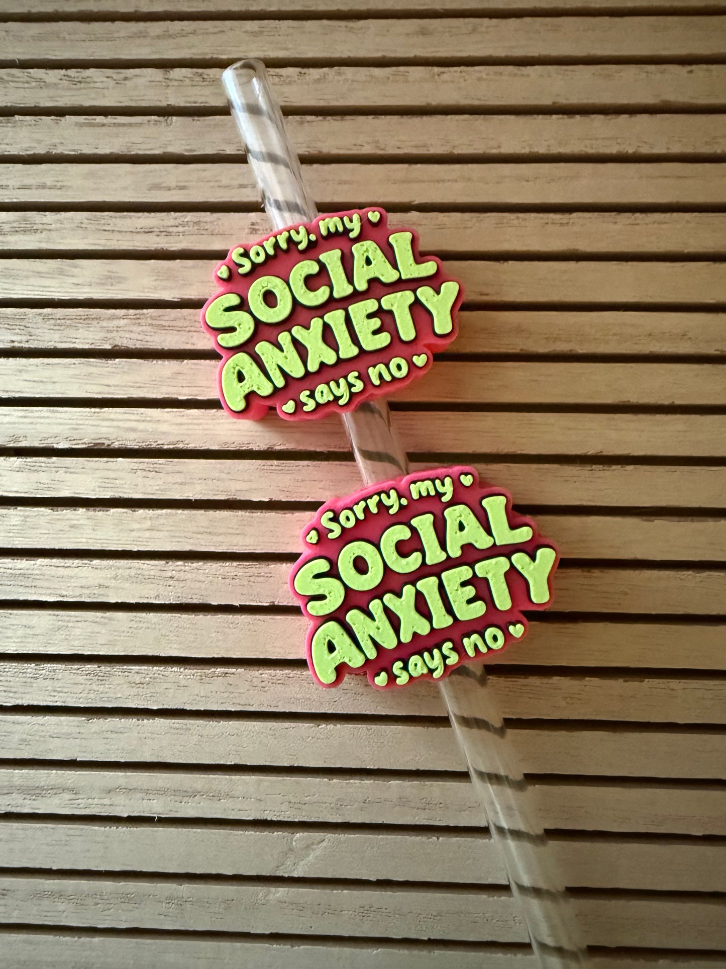 Social Anxiety - 3d Straw Topper