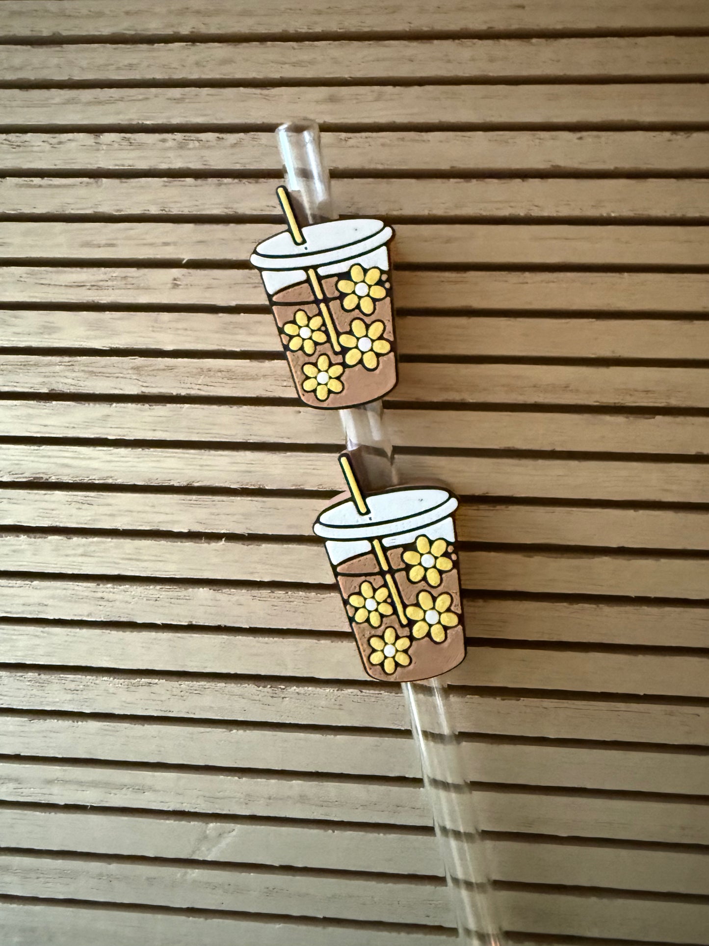 Spring Daisy Coffee - 3d Straw Topper