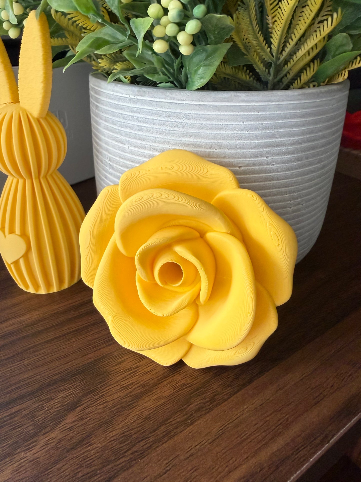 Single Rose Full Top - 3d Straw Topper