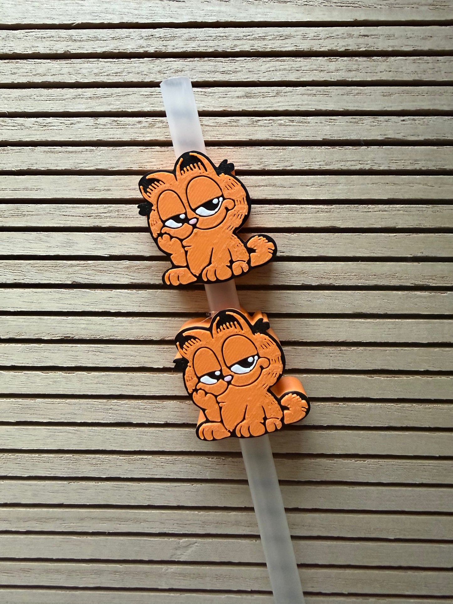 Field of Gar Cat - 3d Straw Topper