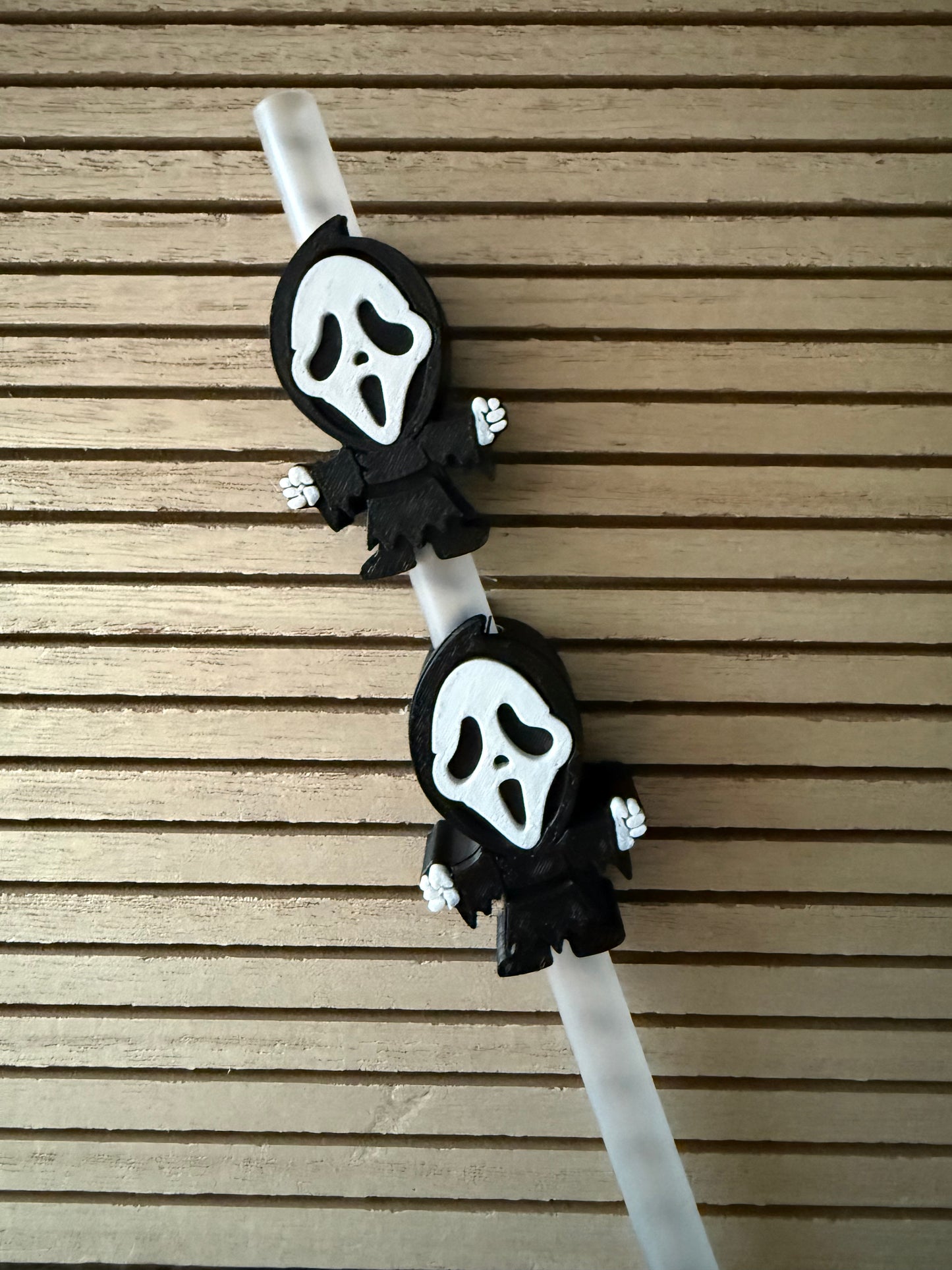 Scream Face Full Body - 3d Straw Topper