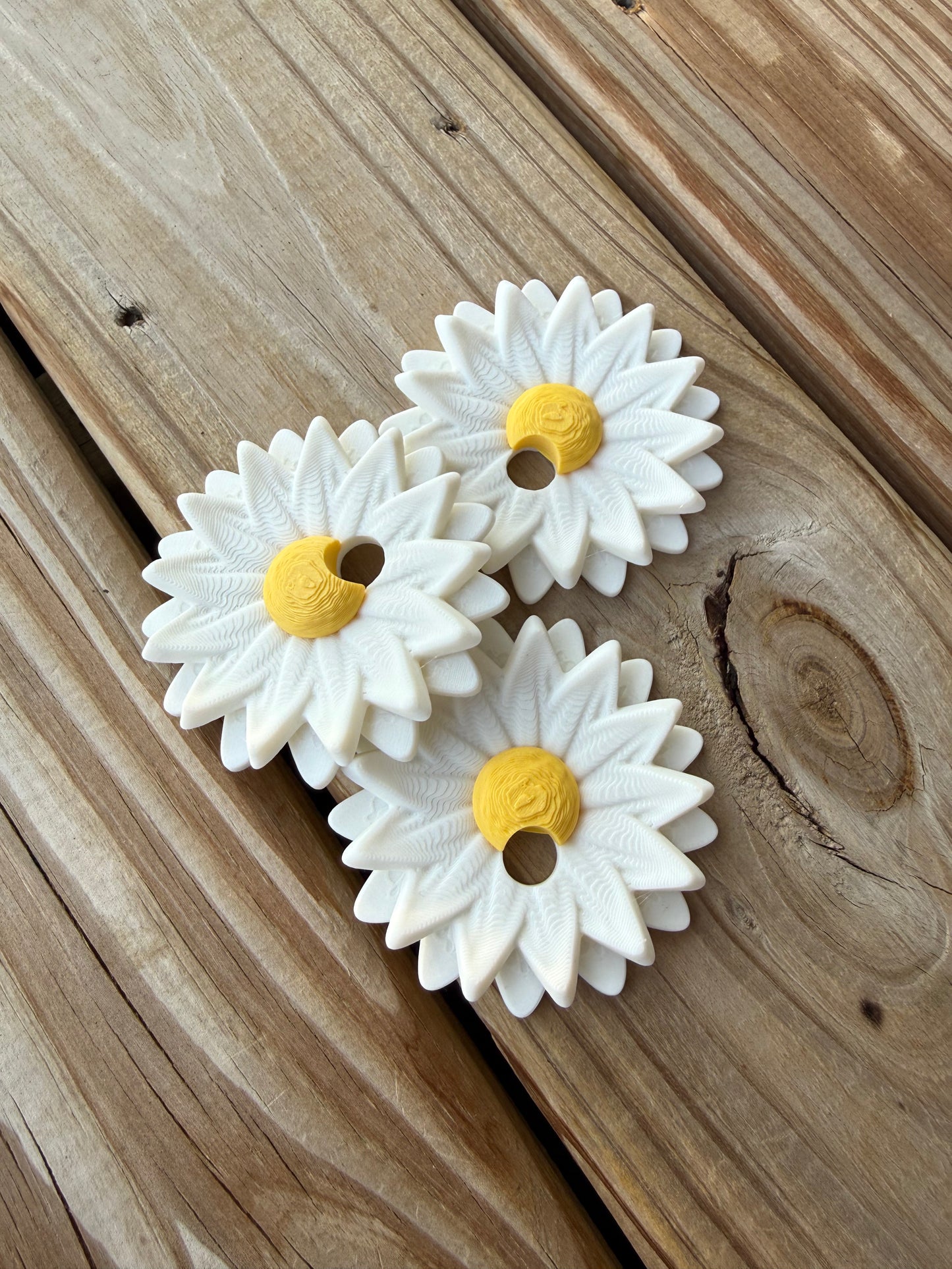 Daisy Flower- 16oz Full Top - 3d Straw Topper