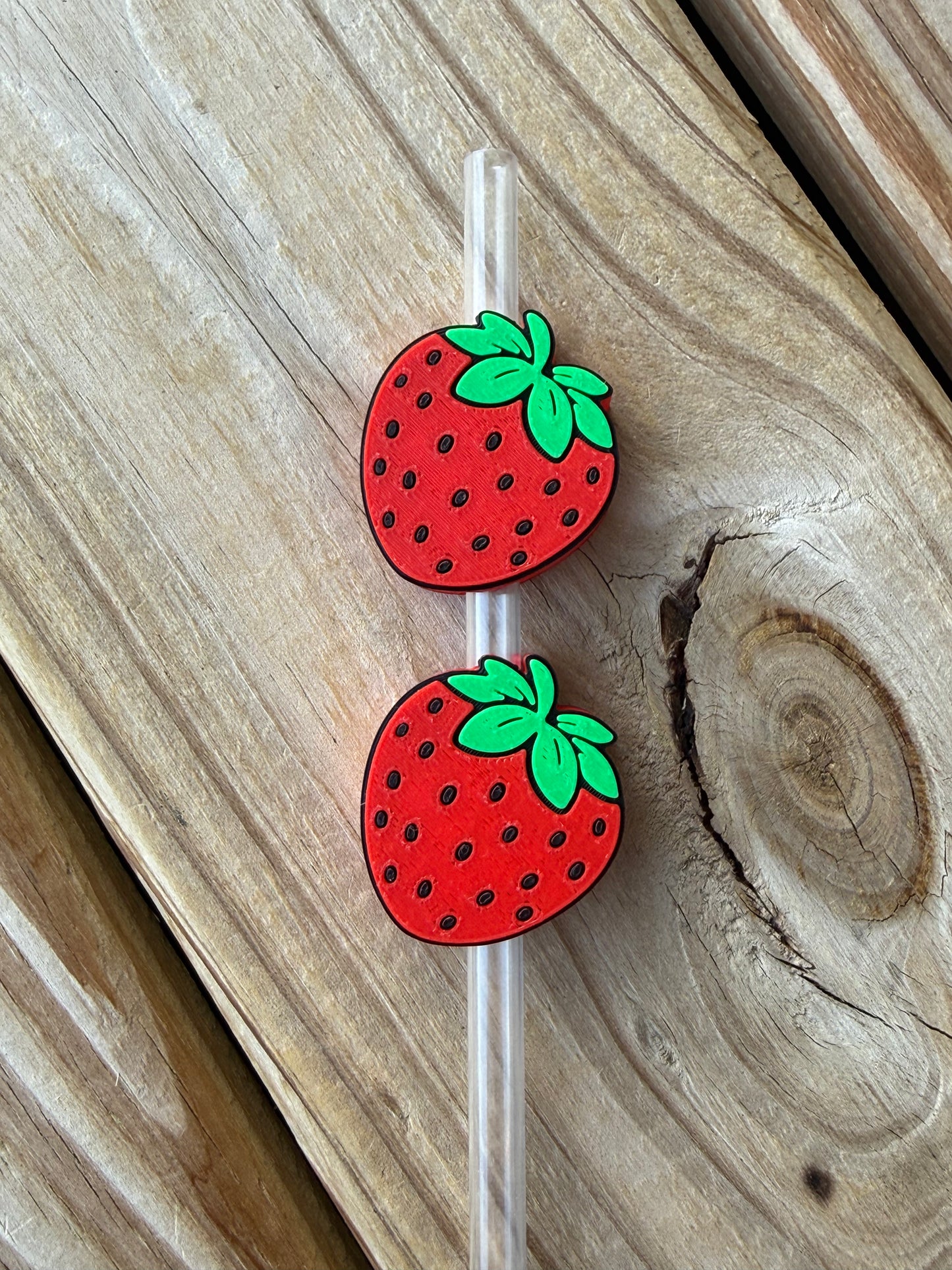 Strawberry V2 - 3d Straw Topper