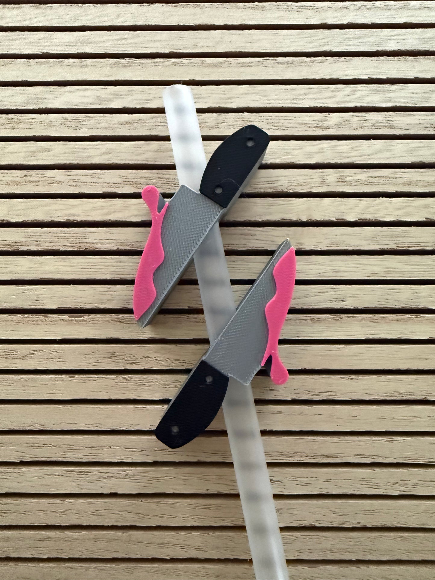 Bloody Knife - 3d Straw Topper