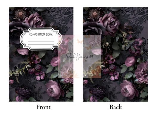 Dark Floral - Comp Notebook Covers - Vinyl