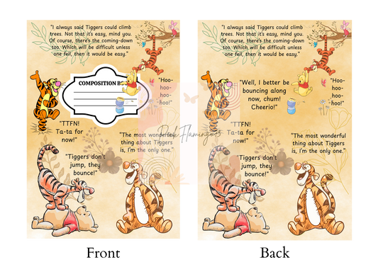 Bouncy Tiger - Comp Notebook Covers - Vinyl
