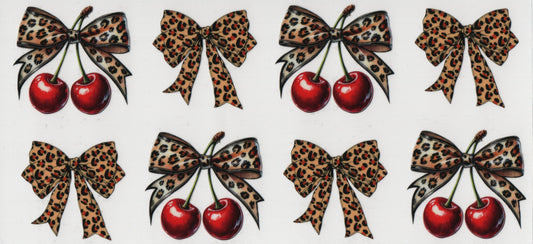 Leopard Bow w/Cherries - Wrap