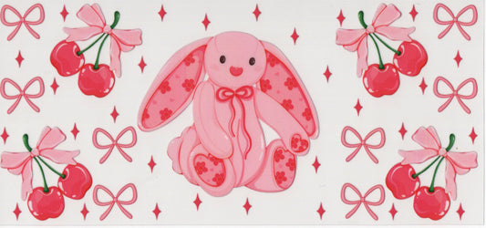 Pink Bunny w/ Cherries & Bows - Wrap