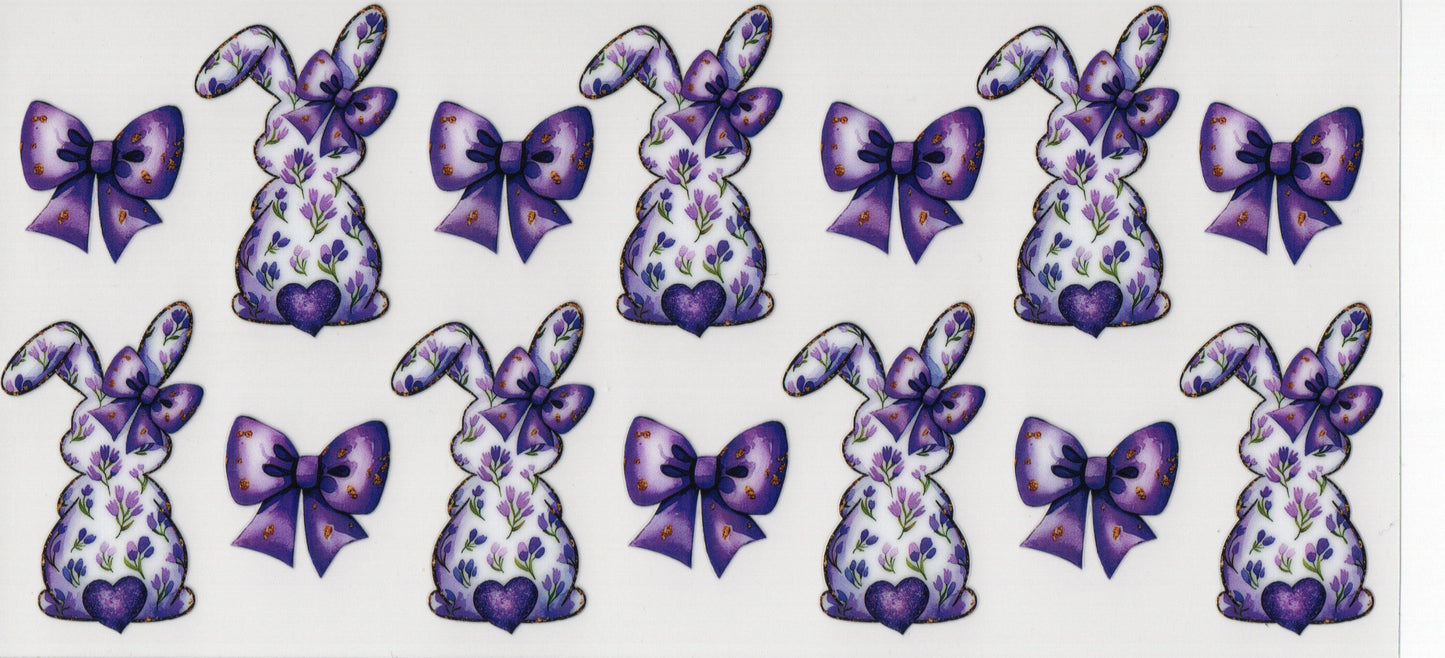Bunnies (Purple w/bows) - Wrap