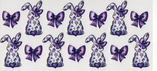 Bunnies (Purple w/bows) - Wrap