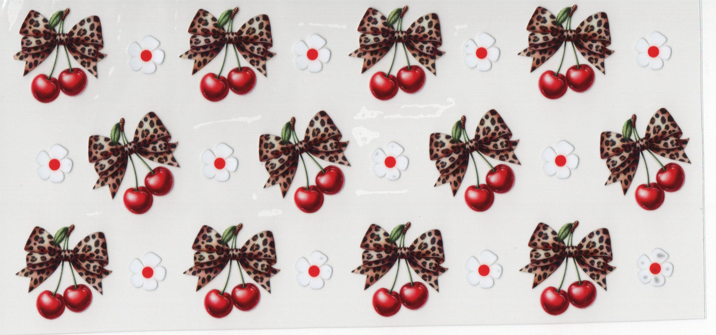 Leopard Cherry w/Daisies - Wrap