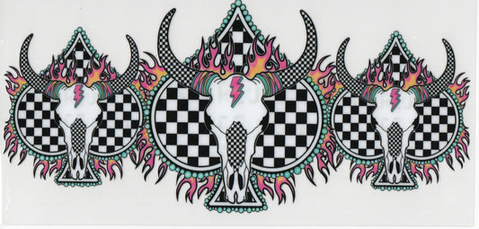 Western Bullskull Trio Checkered - Wrap