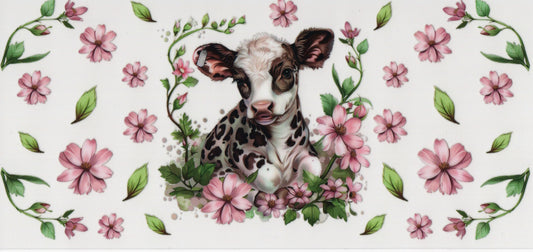 Cow Baby with Flowers - Wrap