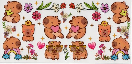Capybara w/Hearts - Wrap