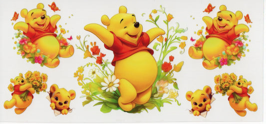 Yellow Bear Frolicking - Wrap