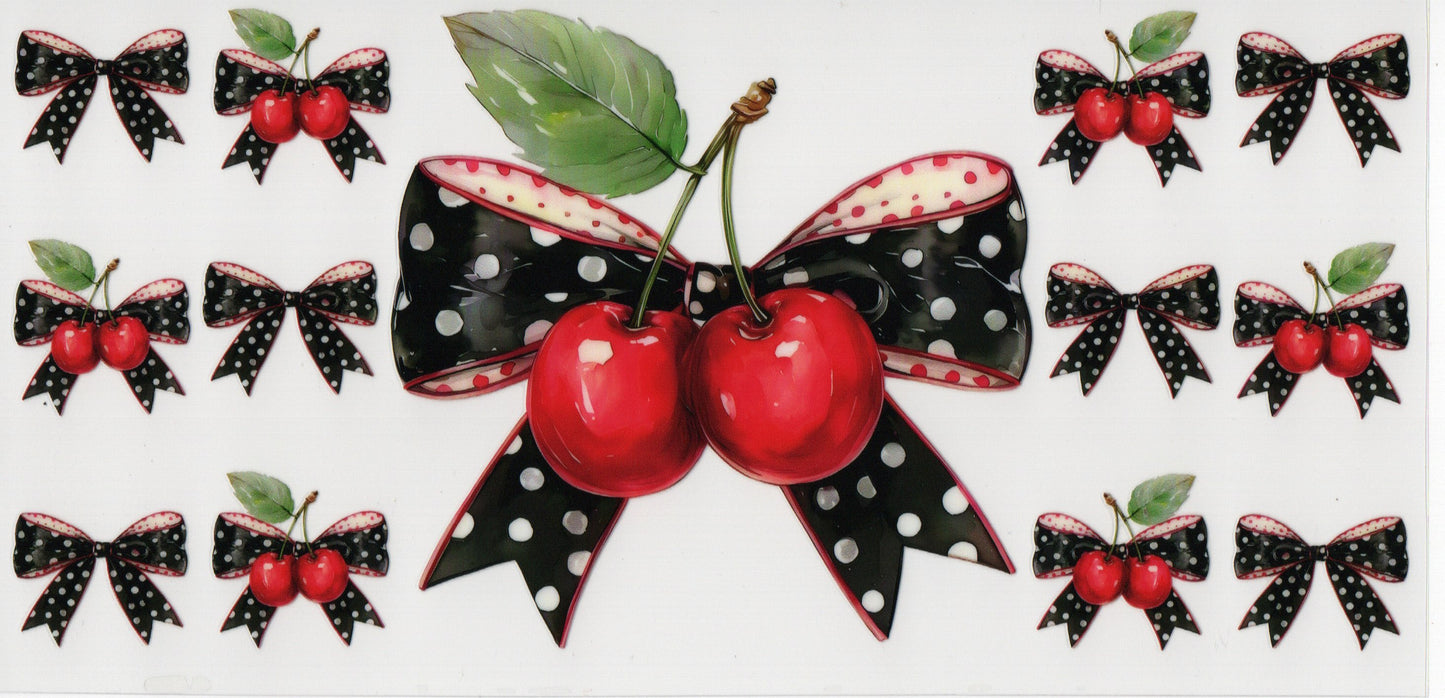 Polk-a-dot Cherry Bow - Wrap