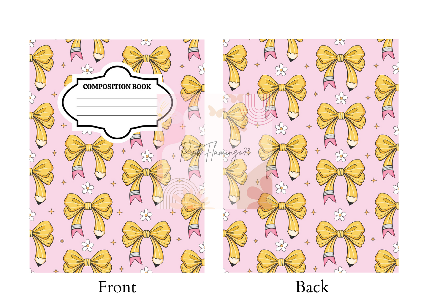 Pencil Bows - Comp Notebook Covers - Vinyl