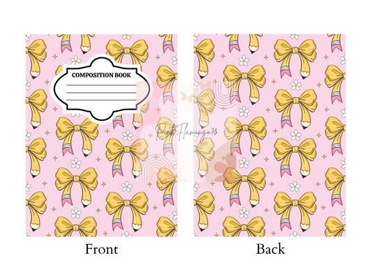 Pencil Bows - Comp Notebook Covers - Vinyl