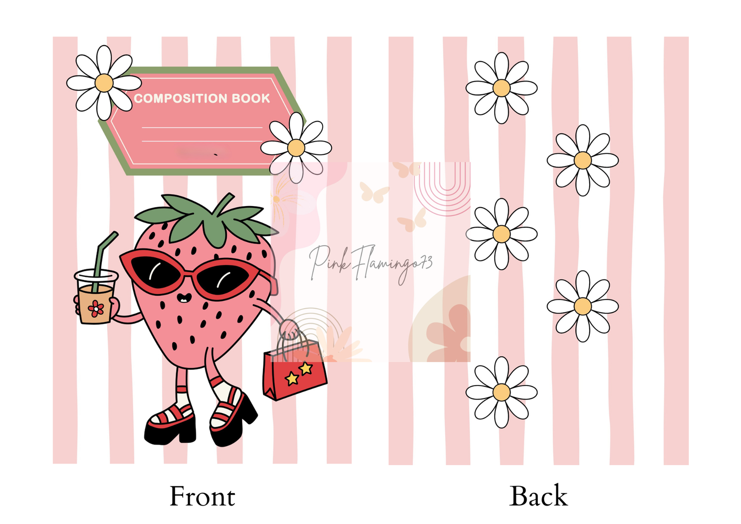 Boujie Strawberry - Comp Notebook Covers - Vinyl