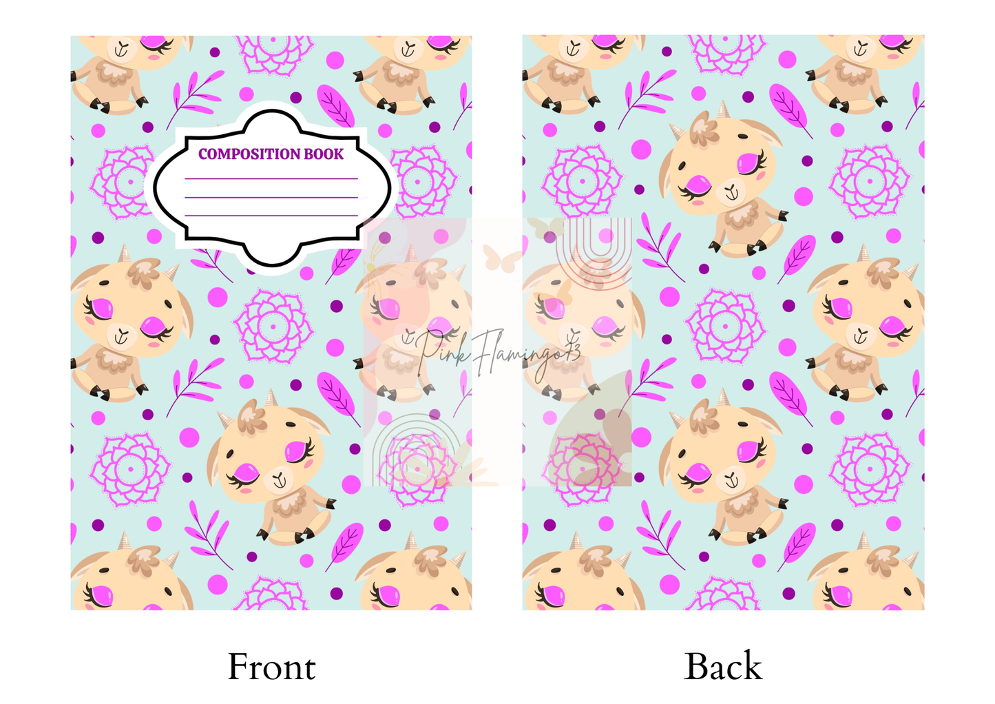 Namaste Goats  - Comp Notebook Covers - Vinyl
