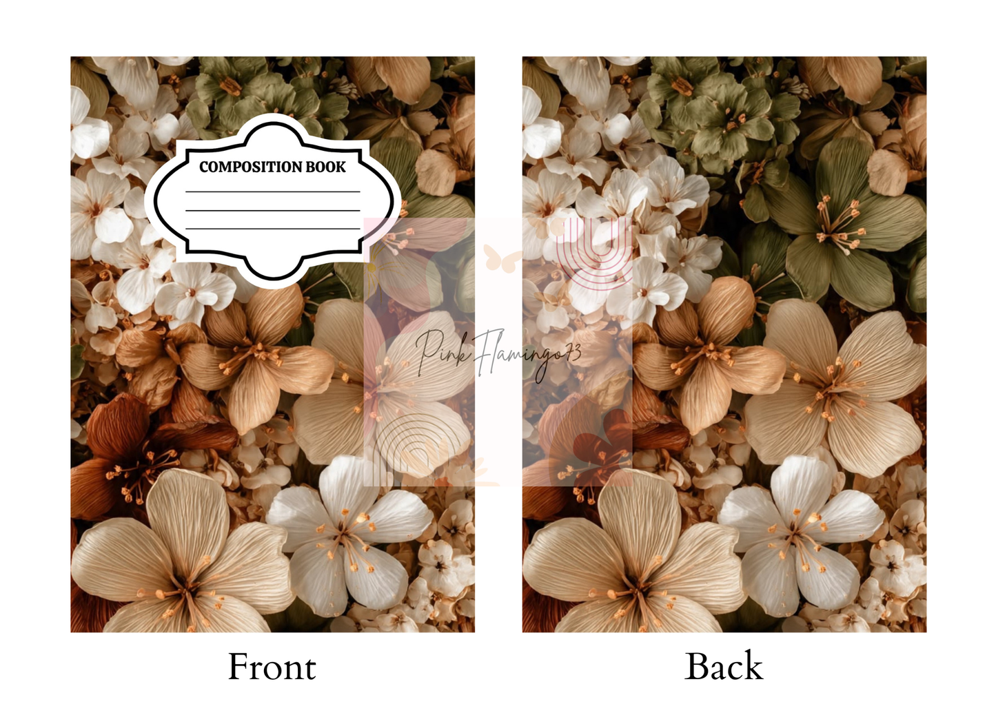 Fall Floral  - Comp Notebook Covers - Vinyl