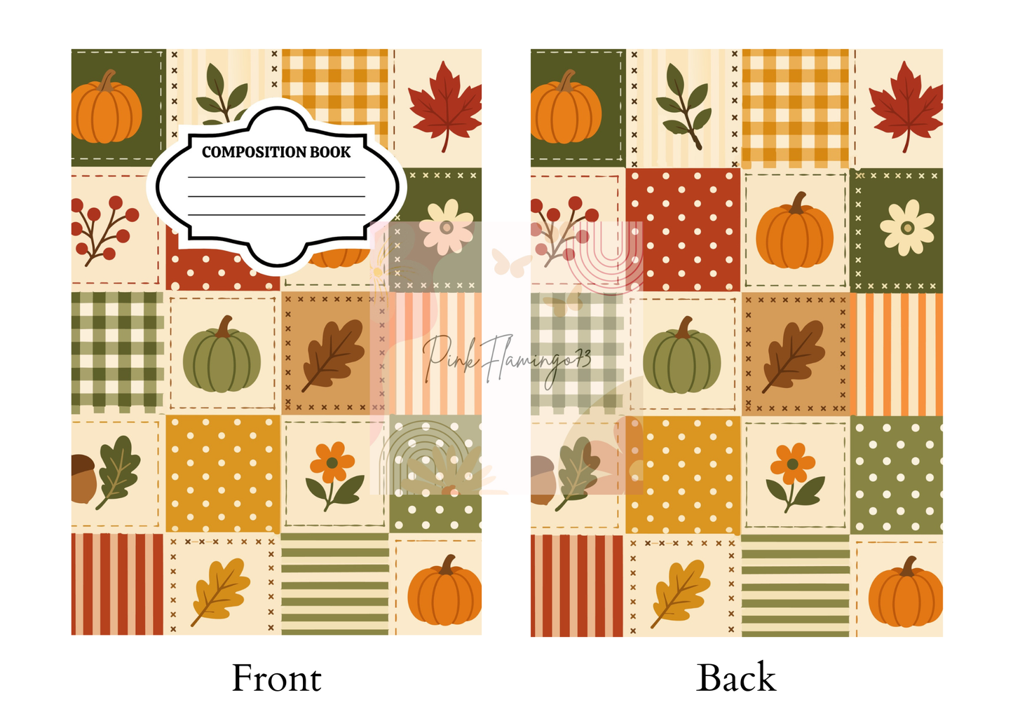 Fall Plaid  - Comp Notebook Covers - Vinyl