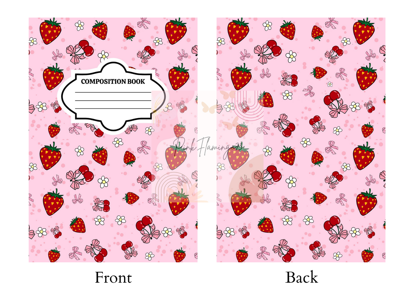 Strawberry Coquette - Comp Notebook Covers - Vinyl