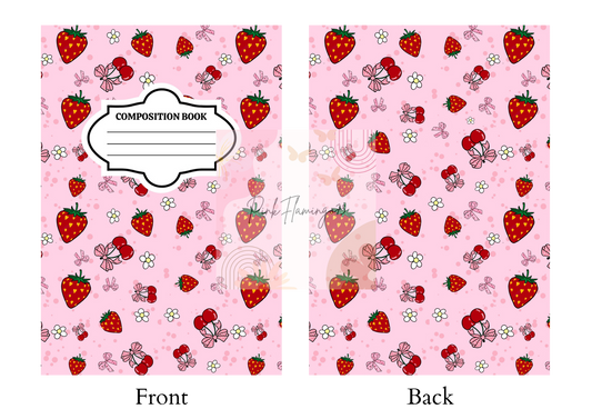 Strawberry Coquette - Comp Notebook Covers - Vinyl