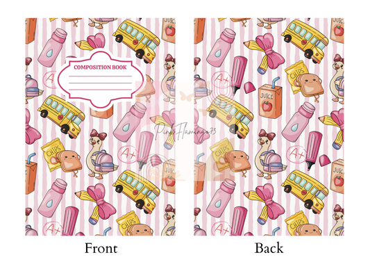 School Bus & Juice - Comp Notebook Covers - Vinyl