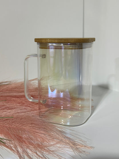 20oz Square Mug - Iridescent Glass Wholesale