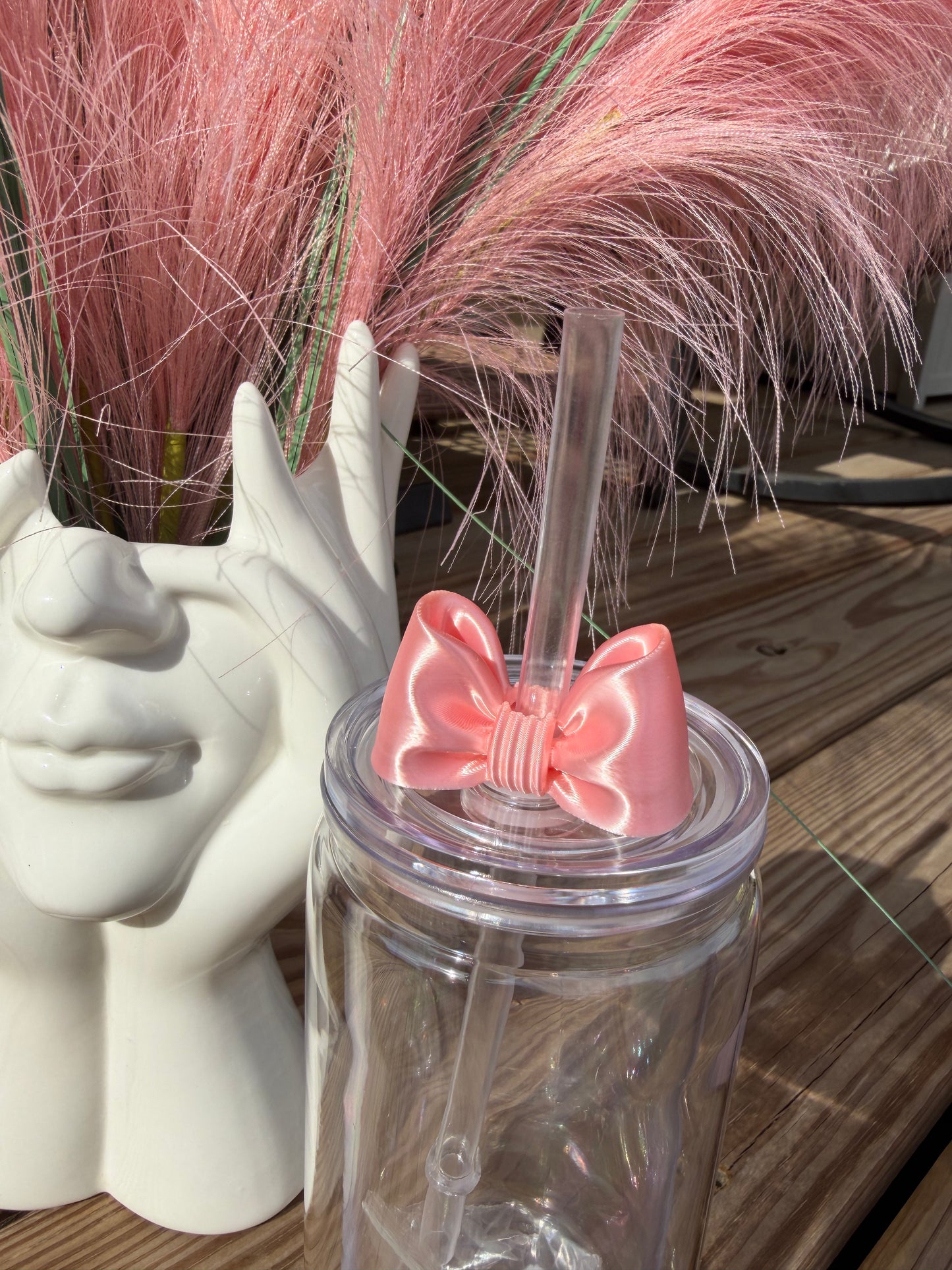 Puffy Bows (16oz - Small) - 3d Straw Topper
