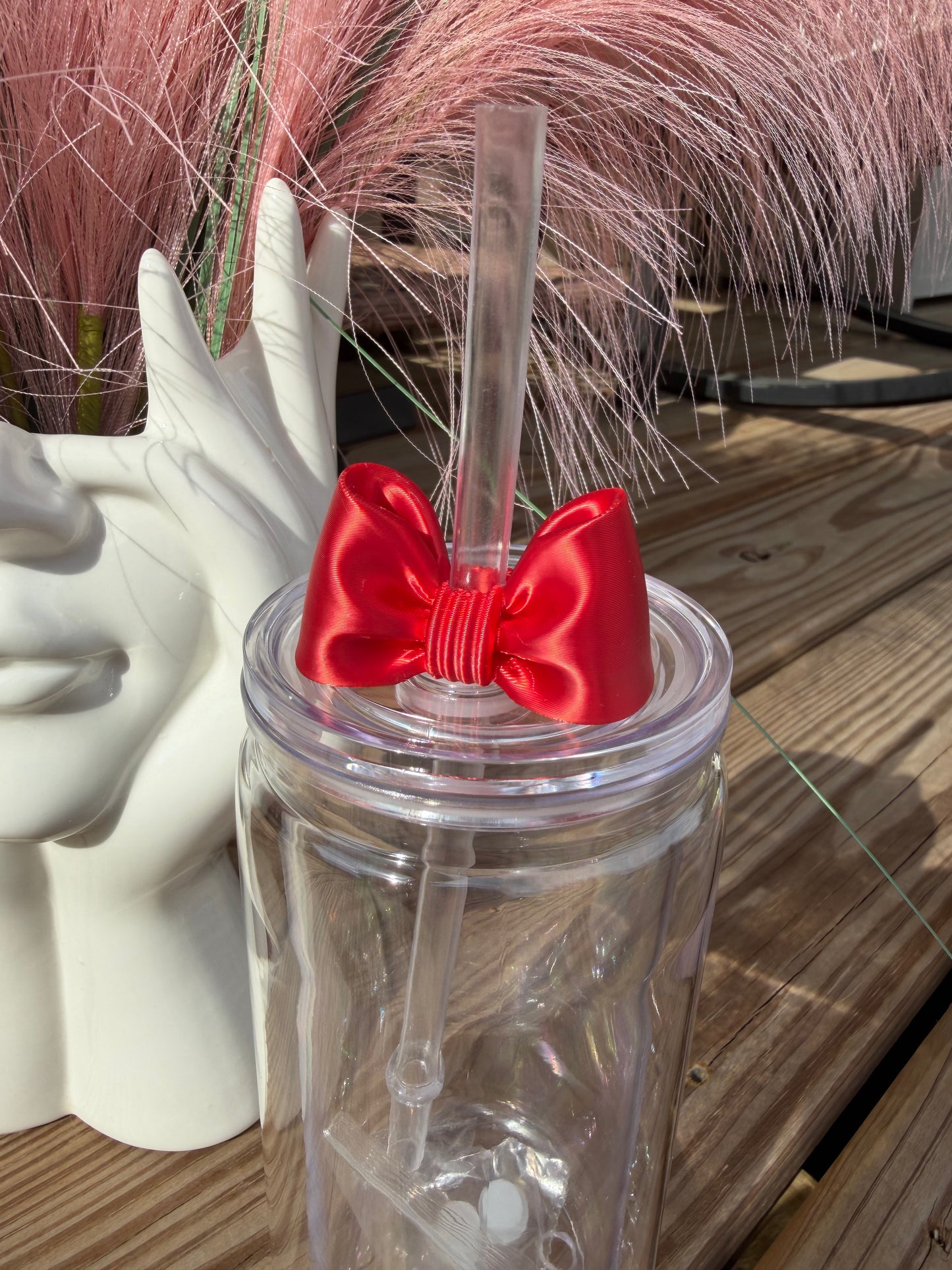 Puffy Bows (16oz - Small) - 3d Straw Topper