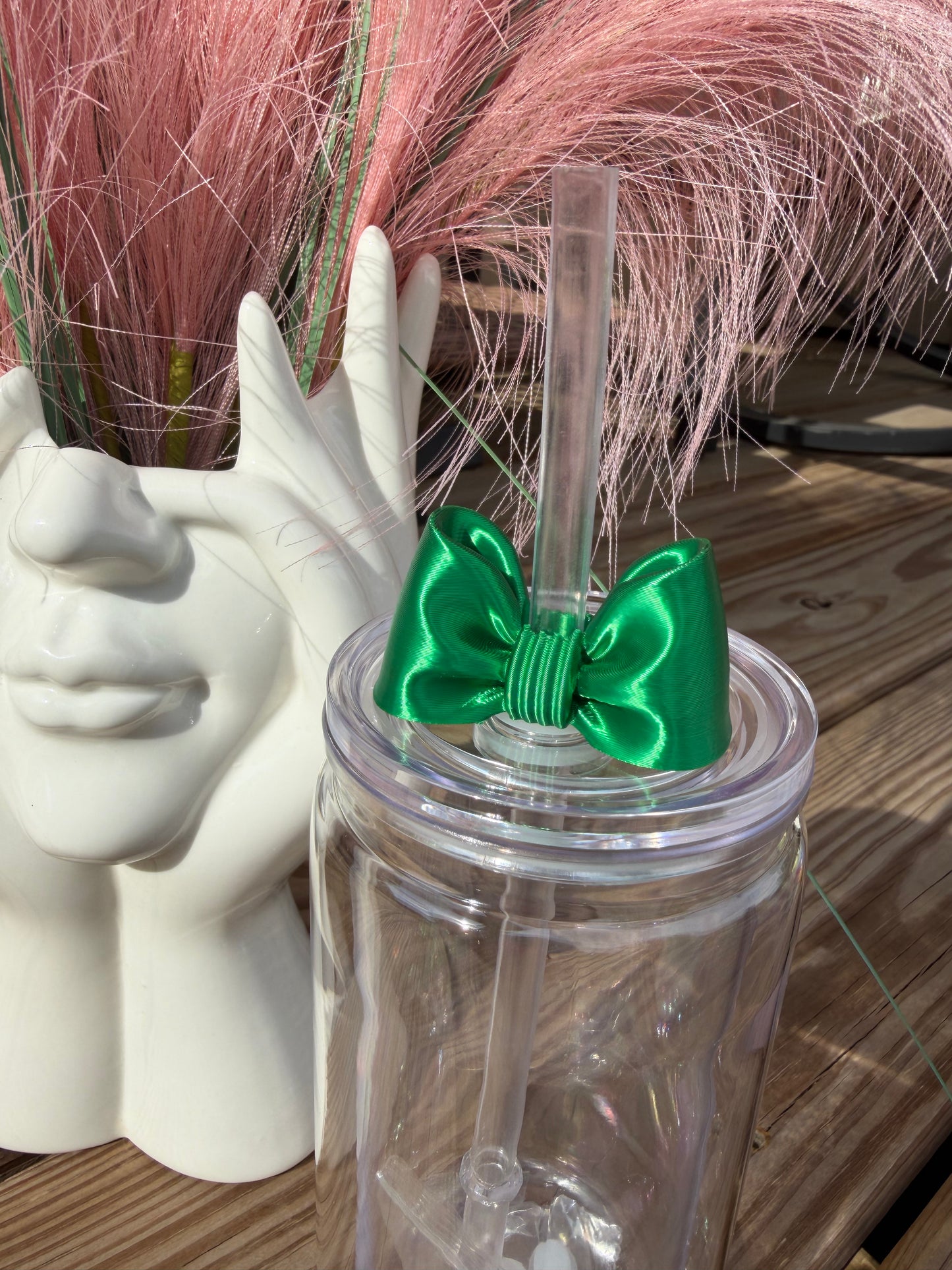 Puffy Bows (16oz - Small) - 3d Straw Topper