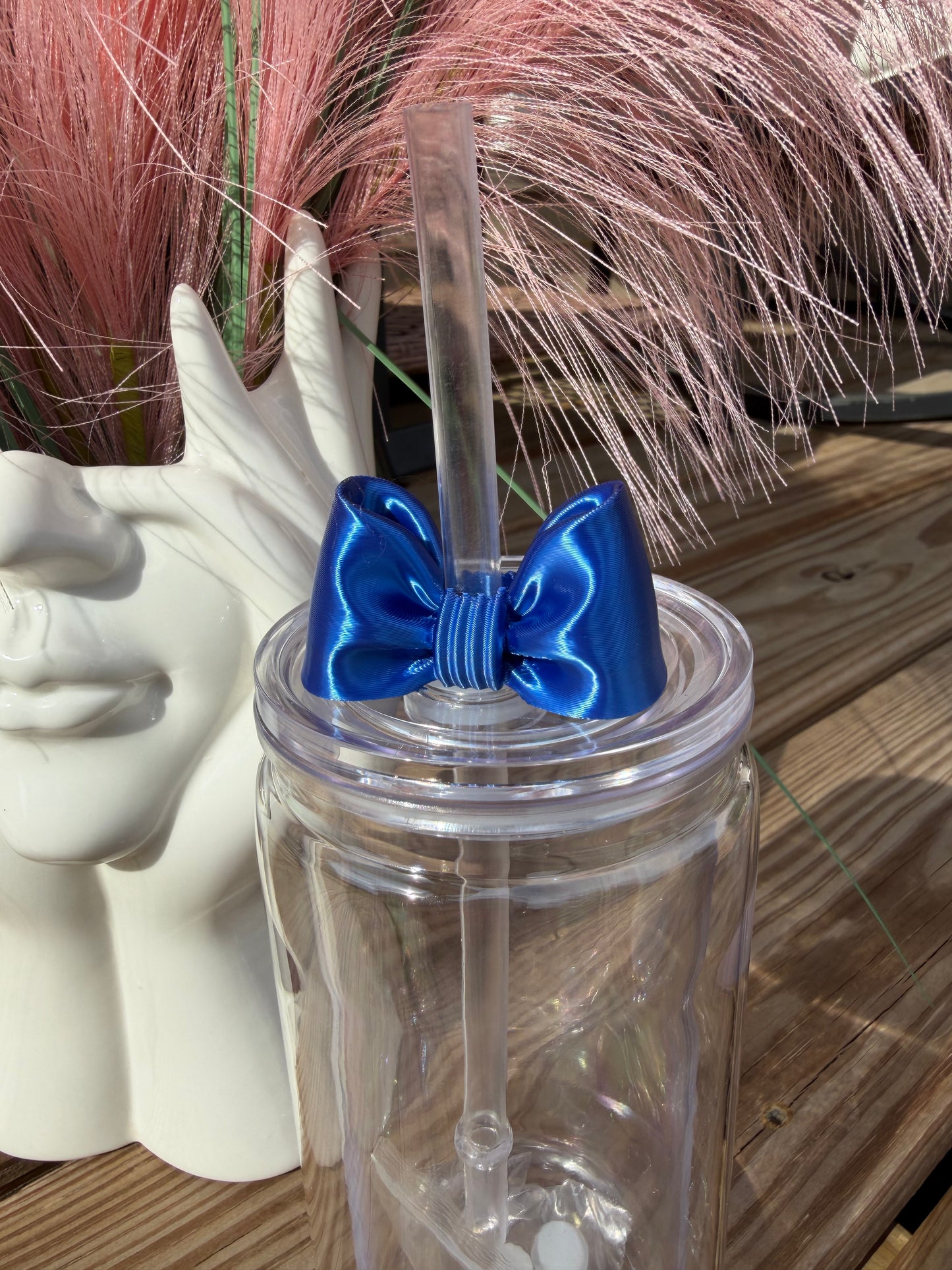 Puffy Bows (16oz - Small) - 3d Straw Topper