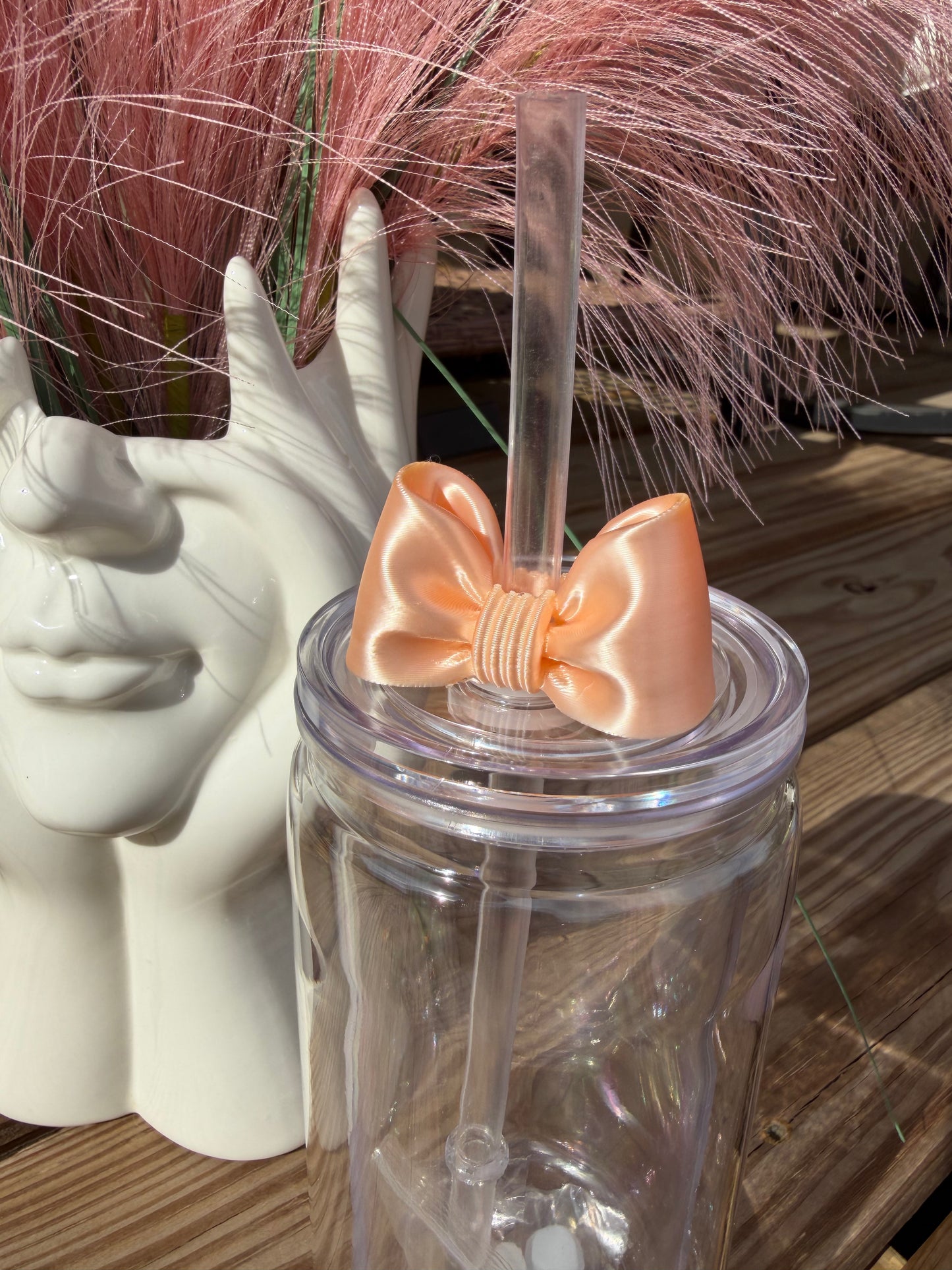 Puffy Bows (16oz - Small) - 3d Straw Topper